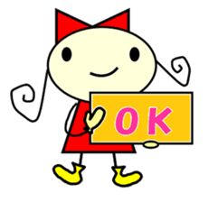 ribbon girl Sticker sticker #3697471