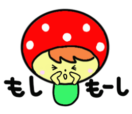 Pretty mushrooms sticker #3699045