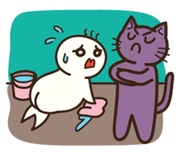 The Stupid Seal and the Moody Cat (ENG) sticker #3699240