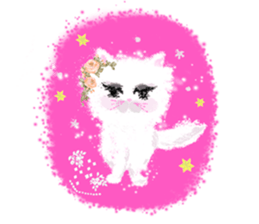 Fluffy pretty cat! Her name is bianca. sticker #3700567