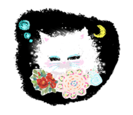 Fluffy pretty cat! Her name is bianca. sticker #3700568
