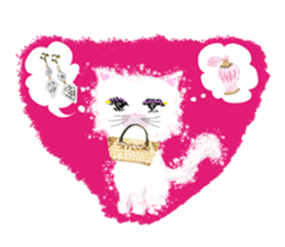 Fluffy pretty cat! Her name is bianca. sticker #3700572