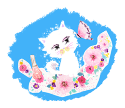 Fluffy pretty cat! Her name is bianca. sticker #3700574