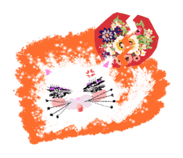 Fluffy pretty cat! Her name is bianca. sticker #3700575