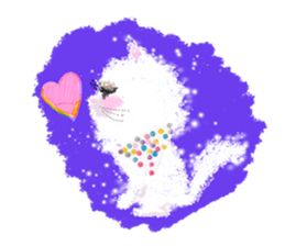 Fluffy pretty cat! Her name is bianca. sticker #3700577