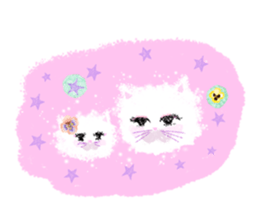 Fluffy pretty cat! Her name is bianca. sticker #3700578