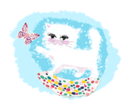 Fluffy pretty cat! Her name is bianca. sticker #3700581