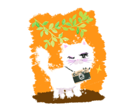 Fluffy pretty cat! Her name is bianca. sticker #3700582