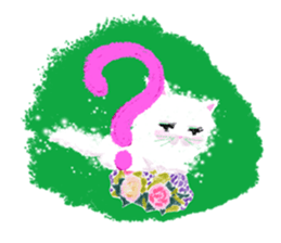 Fluffy pretty cat! Her name is bianca. sticker #3700583