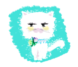 Fluffy pretty cat! Her name is bianca. sticker #3700586