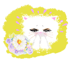 Fluffy pretty cat! Her name is bianca. sticker #3700587