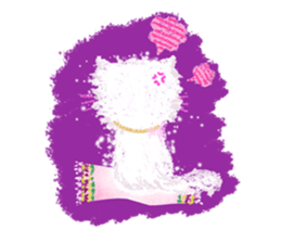 Fluffy pretty cat! Her name is bianca. sticker #3700588