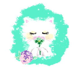 Fluffy pretty cat! Her name is bianca. sticker #3700589