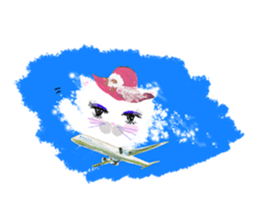 Fluffy pretty cat! Her name is bianca. sticker #3700591