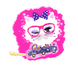 Fluffy pretty cat! Her name is bianca. sticker #3700592
