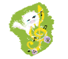 Fluffy pretty cat! Her name is bianca. sticker #3700594