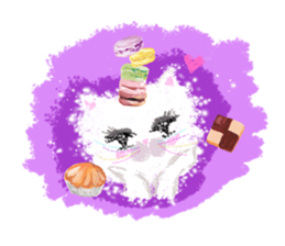 Fluffy pretty cat! Her name is bianca. sticker #3700595