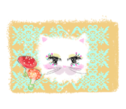 Fluffy pretty cat! Her name is bianca. sticker #3700596