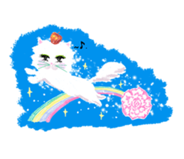 Fluffy pretty cat! Her name is bianca. sticker #3700597