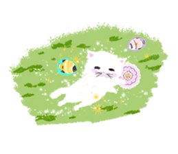 Fluffy pretty cat! Her name is bianca. sticker #3700598