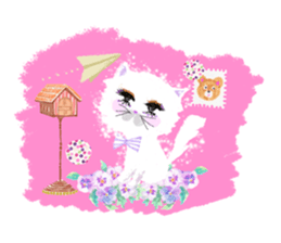 Fluffy pretty cat! Her name is bianca. sticker #3700600