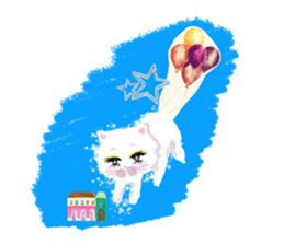 Fluffy pretty cat! Her name is bianca. sticker #3700601