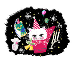 Fluffy pretty cat! Her name is bianca. sticker #3700605