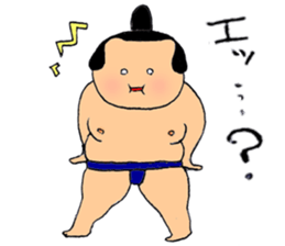 A sumo wrestler and his bird sticker #3701364
