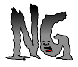 Gray smoke man sticker #3702672