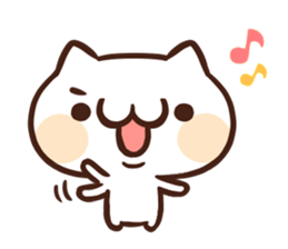 Japanese white cat Sticker. sticker #3702927