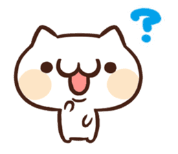 Japanese white cat Sticker. sticker #3702928