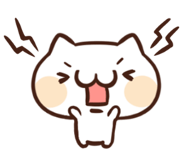 Japanese white cat Sticker. sticker #3702934