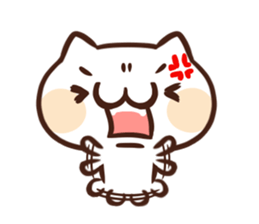 Japanese white cat Sticker. sticker #3702936