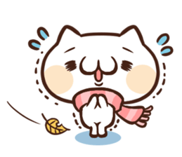 Japanese white cat Sticker. sticker #3702948