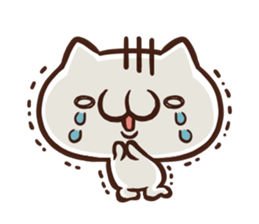 Japanese white cat Sticker. sticker #3702949