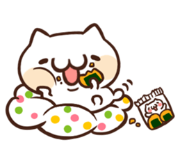 Japanese white cat Sticker. sticker #3702952