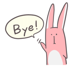 Slim body rabbit sticker #3705688