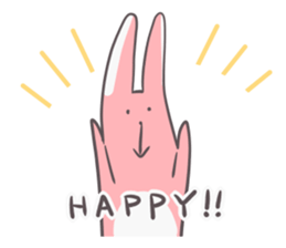 Slim body rabbit sticker #3705689