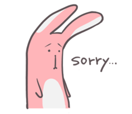 Slim body rabbit sticker #3705690