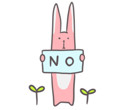 Slim body rabbit sticker #3705692