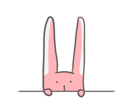 Slim body rabbit sticker #3705693