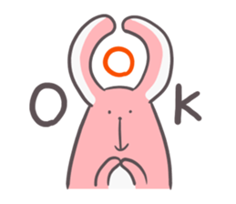 Slim body rabbit sticker #3705701