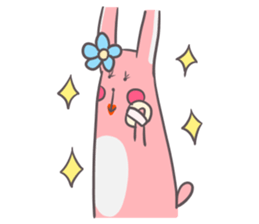 Slim body rabbit sticker #3705702