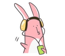 Slim body rabbit sticker #3705708