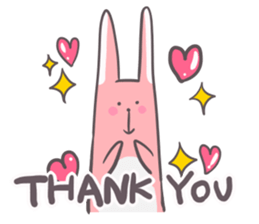 Slim body rabbit sticker #3705711