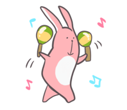 Slim body rabbit sticker #3705714