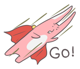 Slim body rabbit sticker #3705715