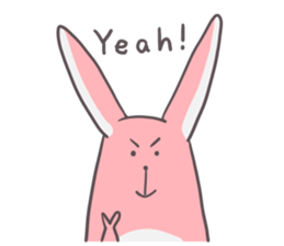 Slim body rabbit sticker #3705717