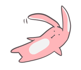 Slim body rabbit sticker #3705718