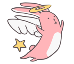 Slim body rabbit sticker #3705722